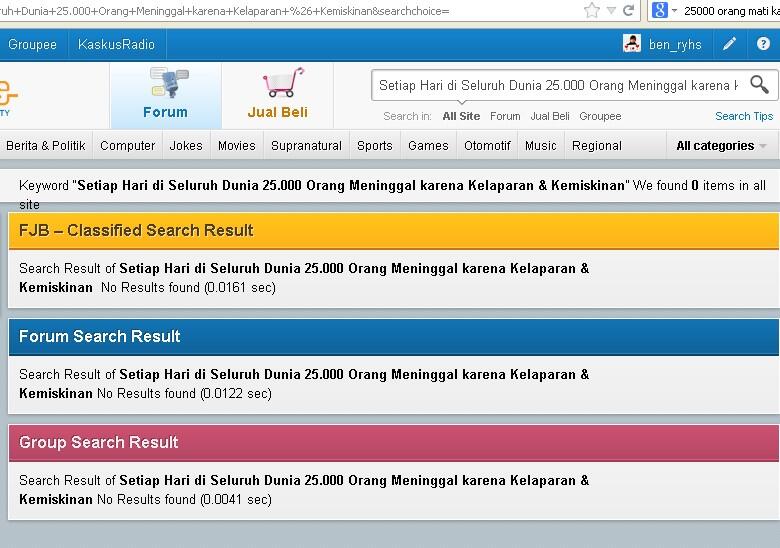 Setiap Hari di Seluruh Dunia 25.000 Orang Meninggal karena Kelaparan &amp; Kemiskinan