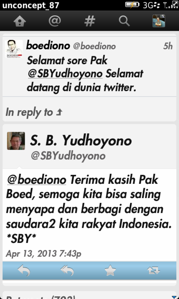 ketika RI1 dan RI2 ngobrol di twitter