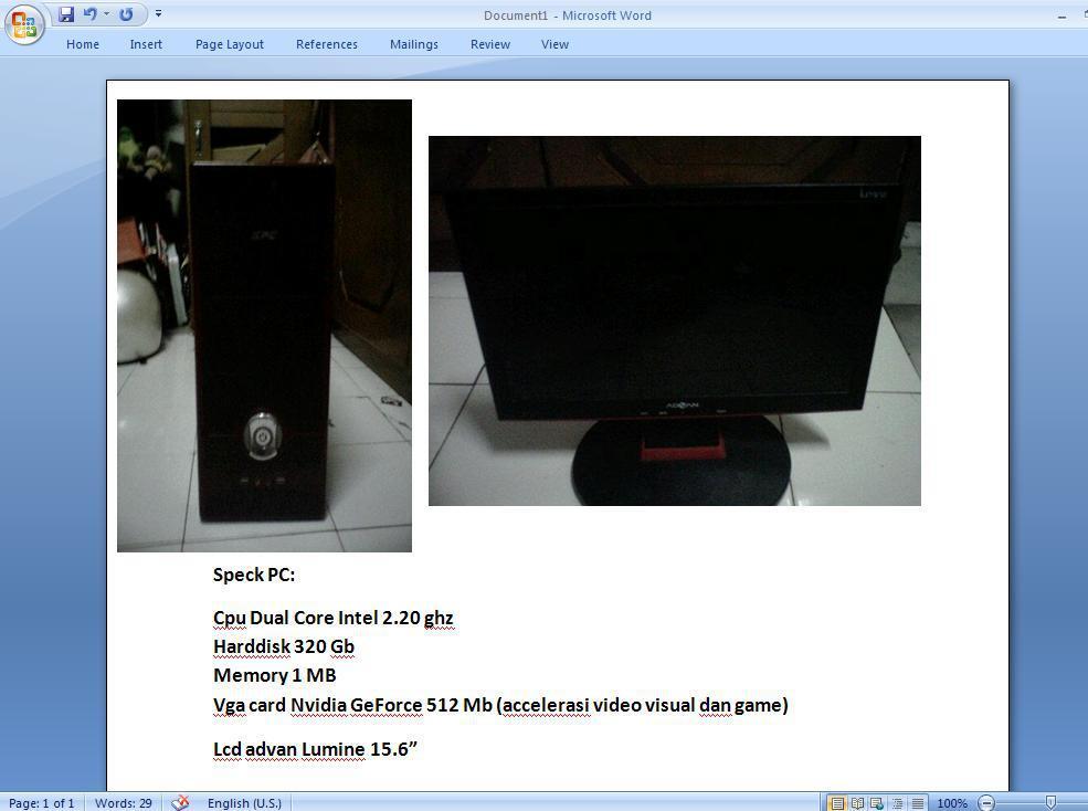 pc dan monitir lcd