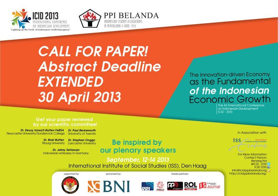 Call for Paper: International Conference on Indonesian Development (ICID) 2013