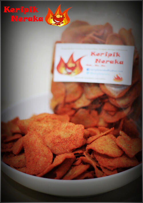 J> Makanan Keripik : Singkong, Basreng, Makaroni (KERIPIK NERAKA)