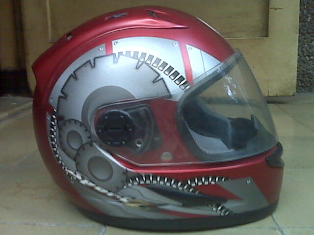 Jual Helm Bawaan Vixion warna Merah baru 200rb bandung/bdg murah