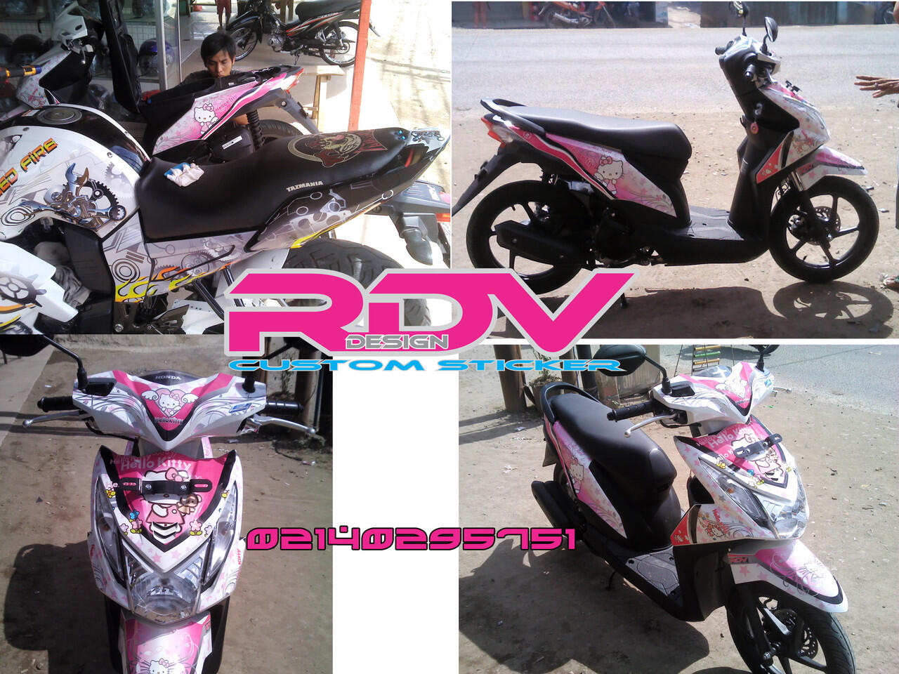 Terjual DECAL  CUSTOM UNTUK  SEMUA MOTOR  DESAIN SUKA SUKA 