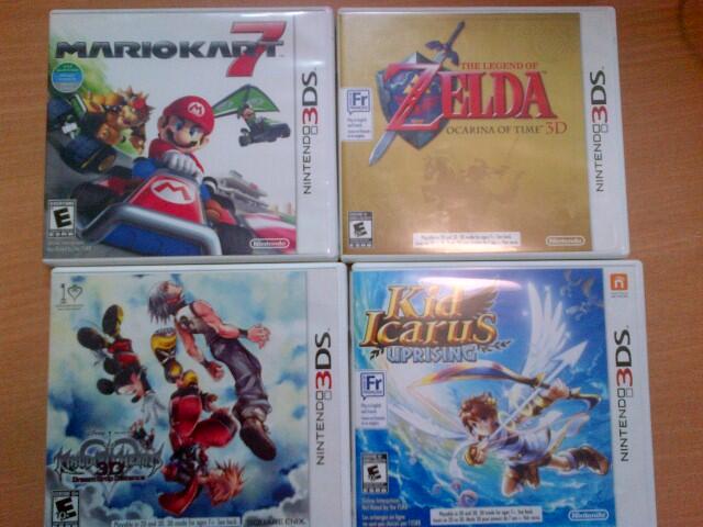 DIJUAL kaset catridge Games Nintendo 3DS seken like new: ZELDA, MARIOKART, KID ICARUS