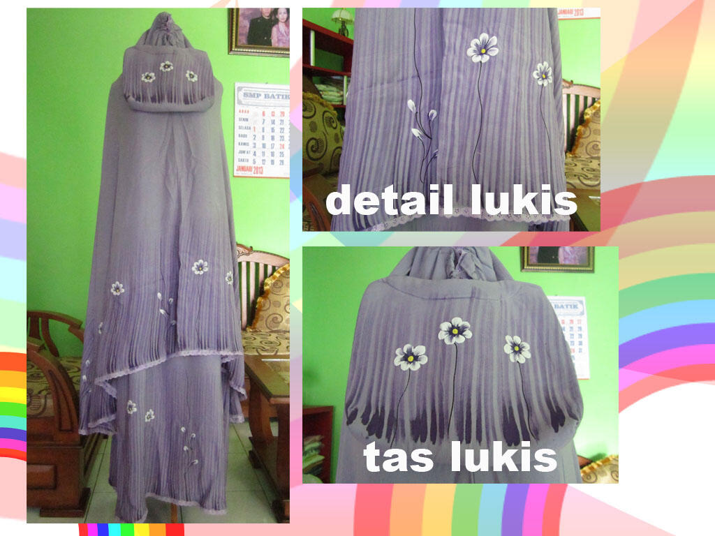 Mukena Lukis Asli SOLO (harga grosir - paling murah)
