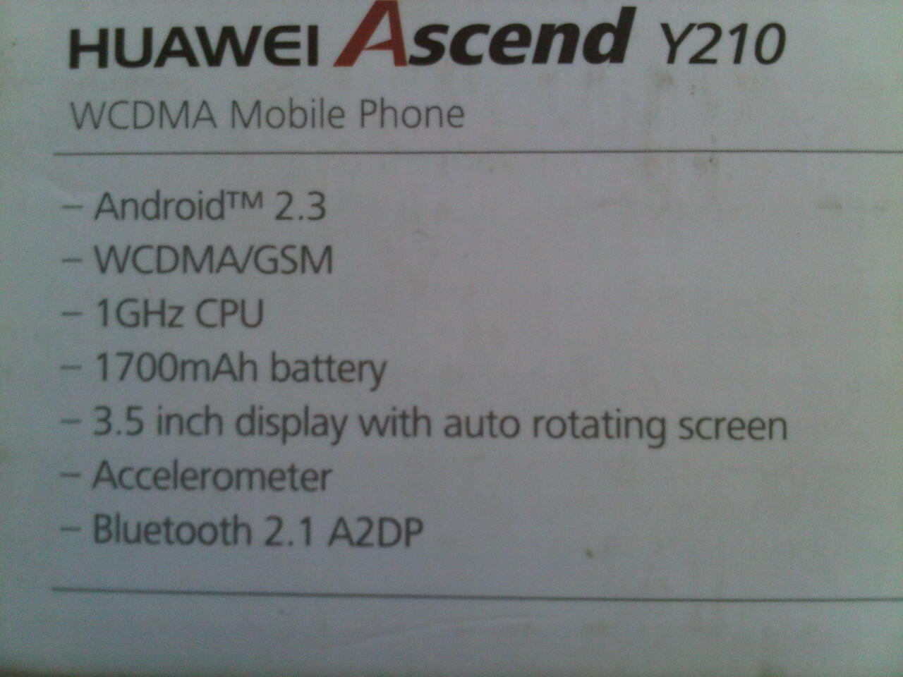 HUAWEI ASCEND Y210