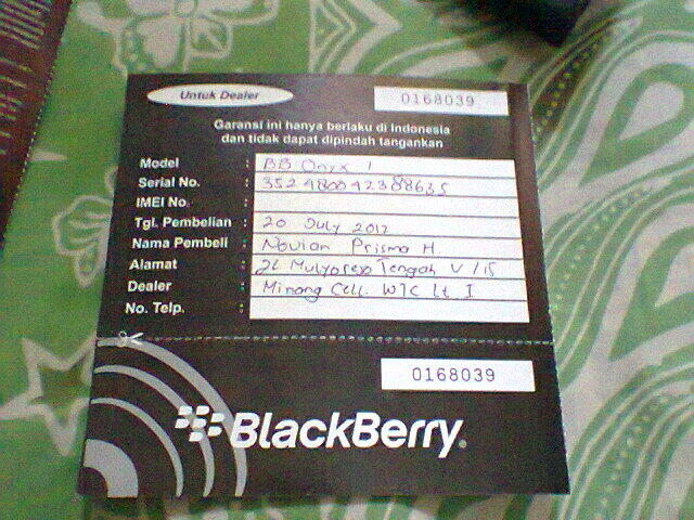 JUAL BLACBERRY 9700 ONYX 1 TAM MULUS