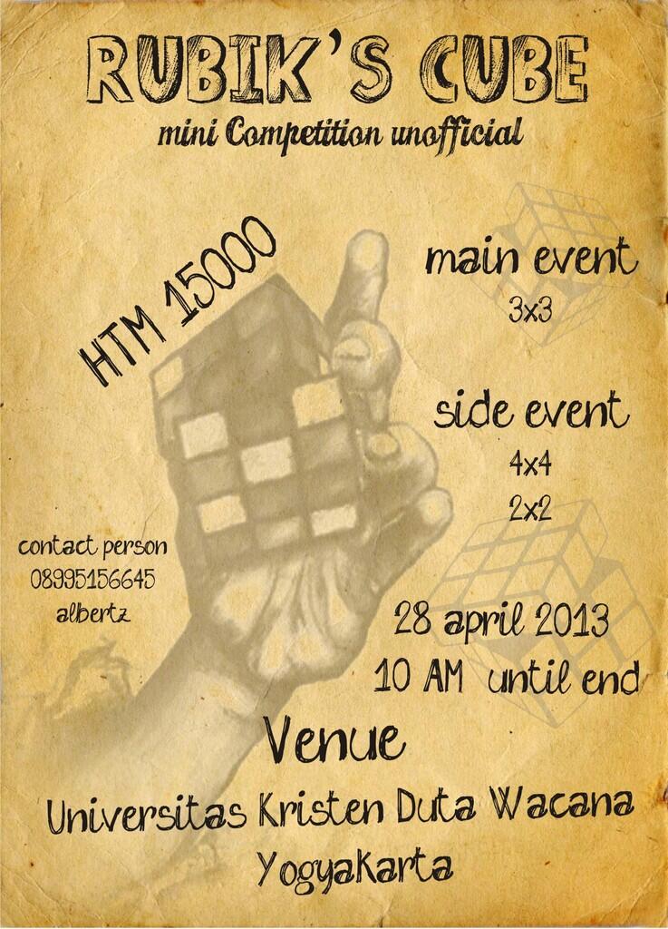 UKDW Mini Competition 2013 *Kompetisi Rubik's cube*