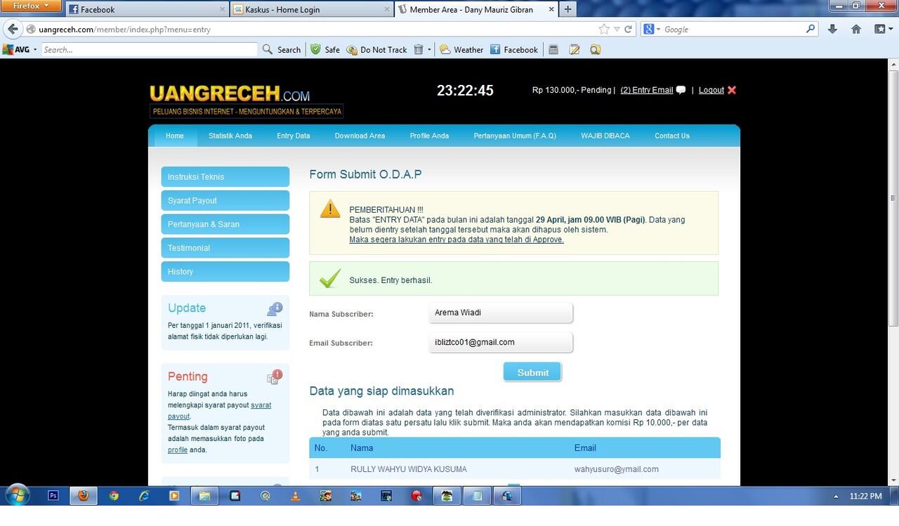&#91;ON AIR&#93; Lowongan Kerja Online Entry Email Valid