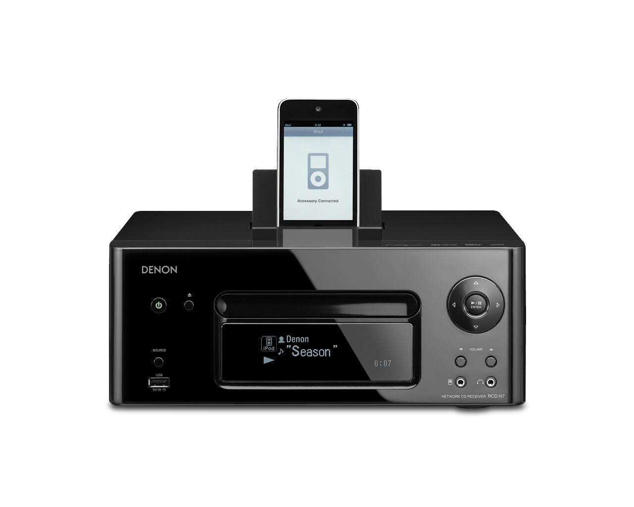 BNIB Denon RCD-N7 CD Receiver System, Black with Speakers