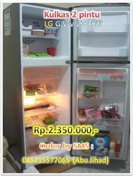 Terjual Kulkas 2 Pintu LG GN-V222SLT murah gan, bisa 