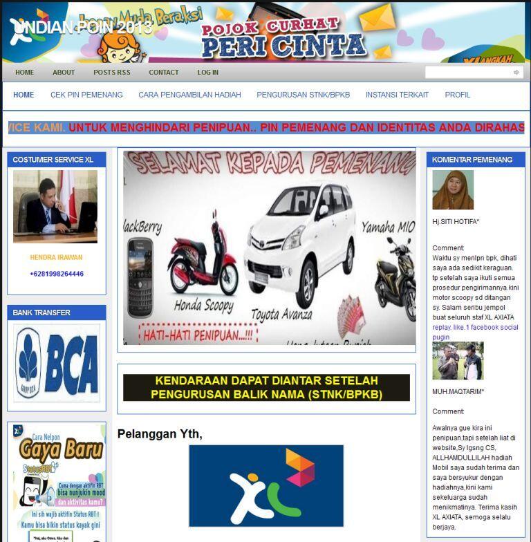 SMS Penipuan XL(Palsu) Gan