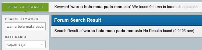 Warna Bola mata pada manusia