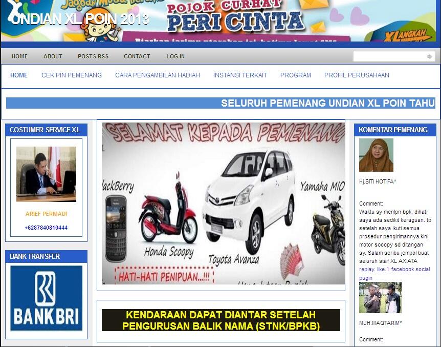Gan temen ane dapet Hadiah Mobil Avanza dari XL Axiata