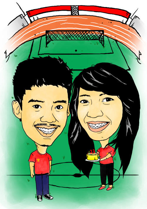 lukisan karikatur