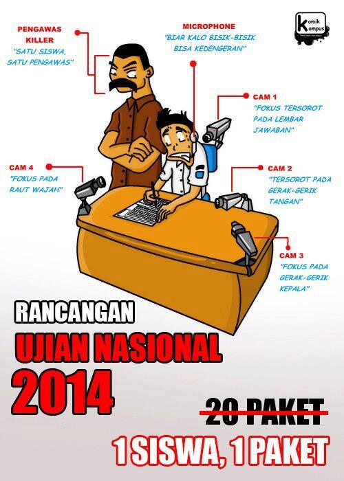 kalo ujian 2014 kayak gini setuju g' gan