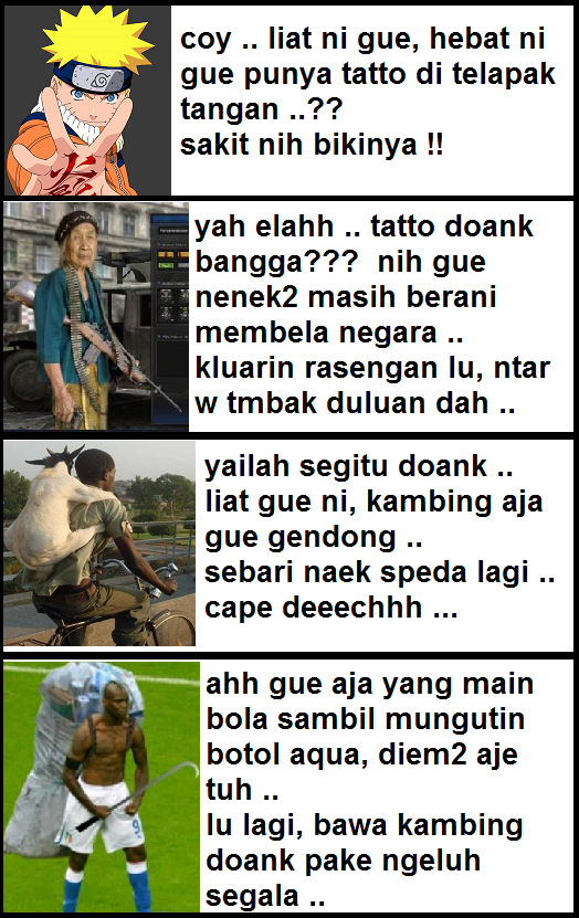 naruto vs nenek2 vs orang afrika vs balloteli