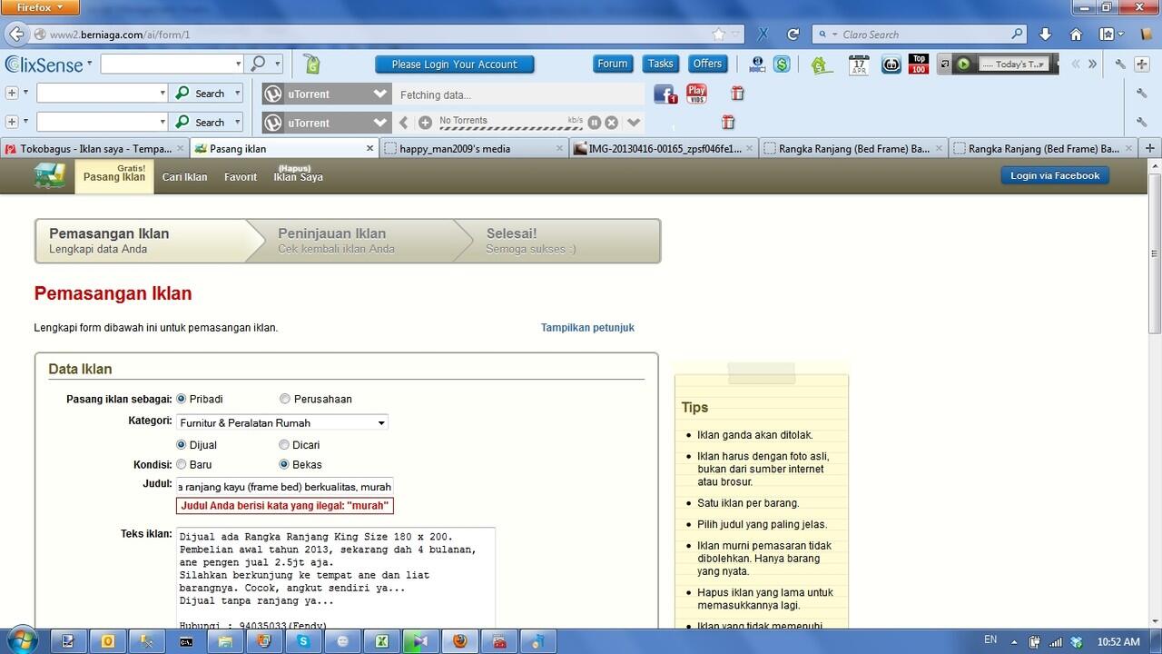 Apa kata Berniaga.com tentang apa yang ilegal....