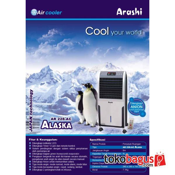 AIR COOLER PENYEJUK RUANGAN MERK ARASHI type alaska
