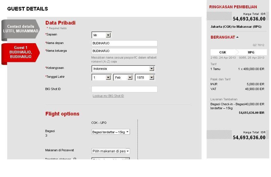 Lihat nih tiket Air Asia ane !!! ( TRAVELLER MASUP GAN )