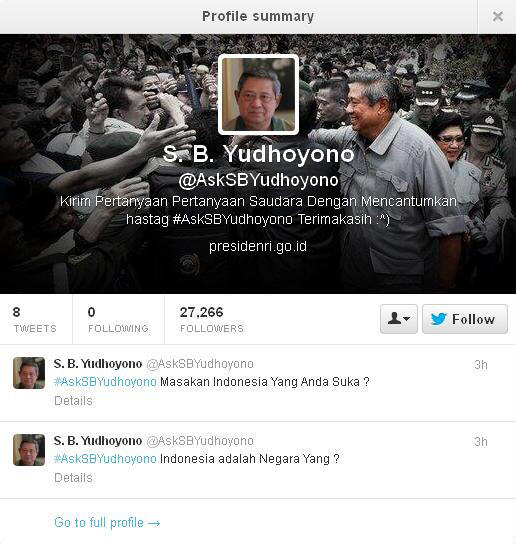 Hati-Hati, Pemilik Akun Twitter Ini Bukan SBY