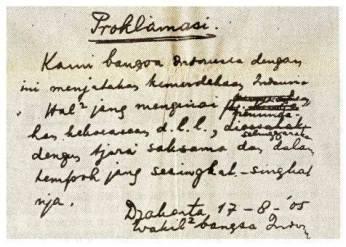 Naskah Proklamasi asli sempat dibuang ke tempat sampah 