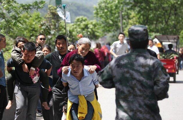 Korban Gempa Bumi di Sichuan China