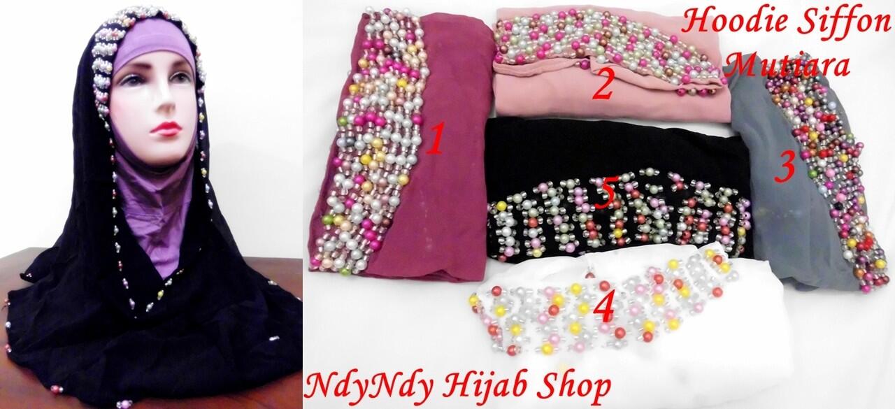 Hoodie Siffon Mutiara