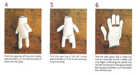 Punya sarung tangan bekas? bikin boneka aja :3