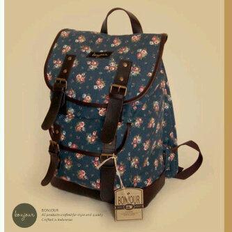 BONJOUR vintage backpack, laptop sleeve fit 14" HOT PROMO 2013 get it fast