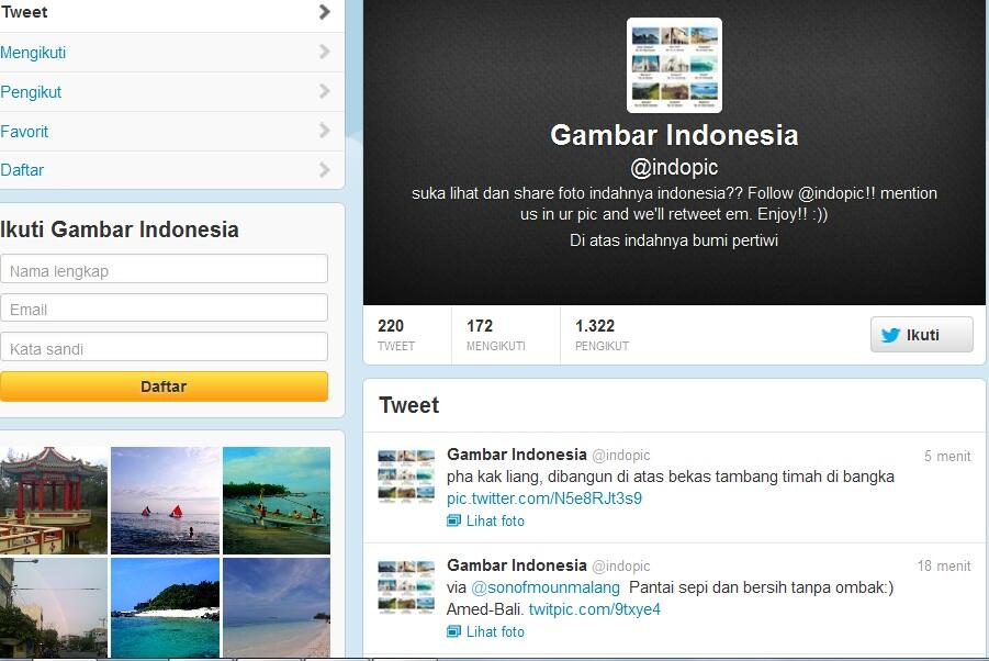 Gambar gambar indah di twitter