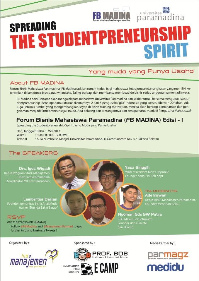 &#91;EVENT&#93; PENTING ! BUAT CALON PENGUSAHA MUDA!
