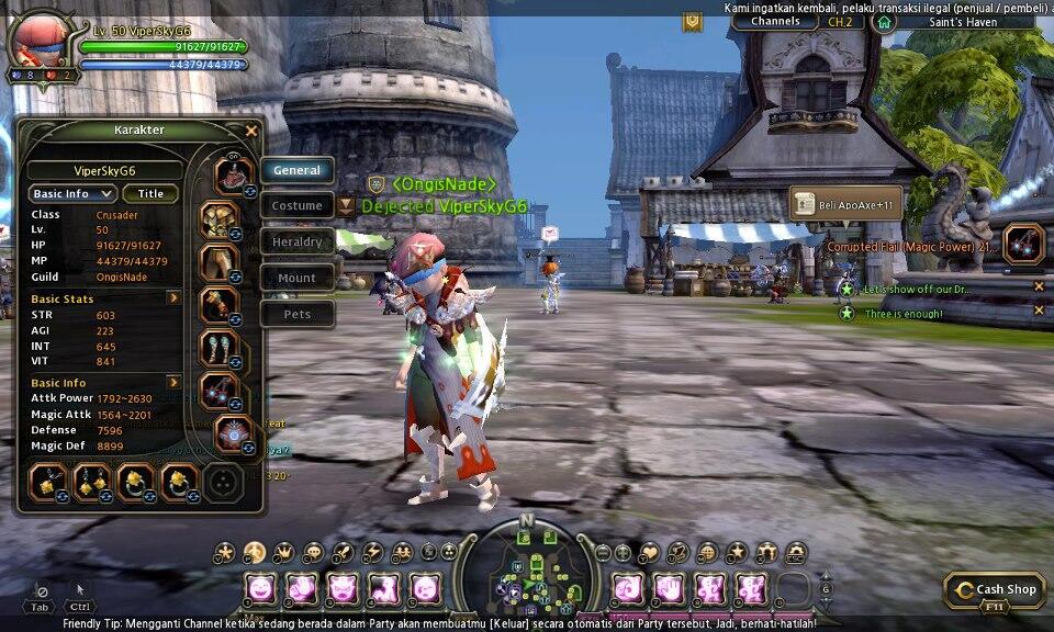Jual CHAR DN indo JOB Crusader LVL 50