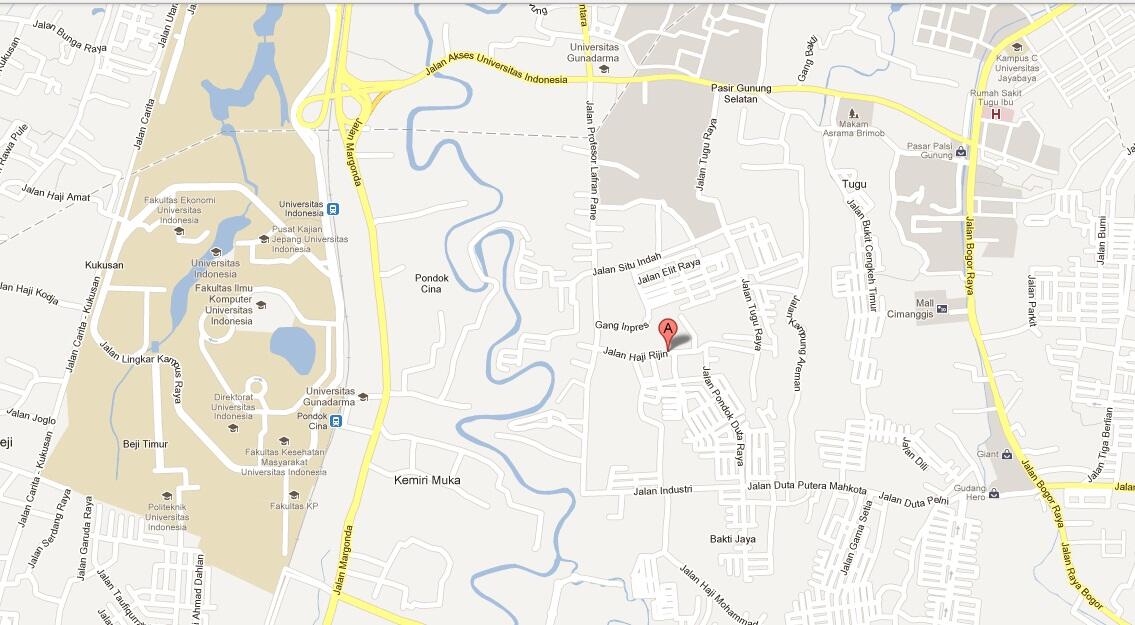 Rumah Depok bebas banjir dekat kampus Gunadarma 4 unit