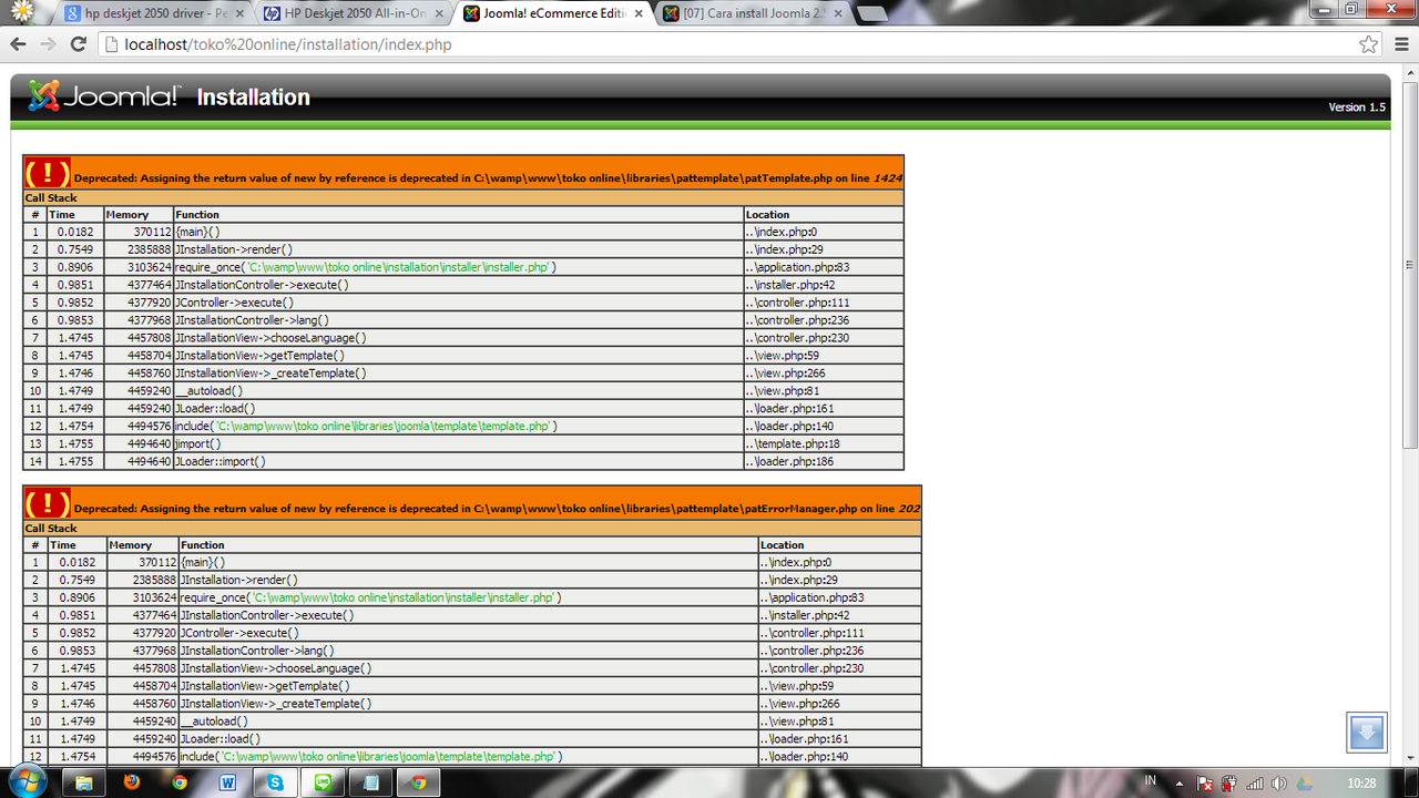 help, install joomla