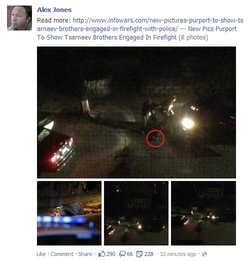Foto penembakan "tersangka" pelaku peledakan bom Boston