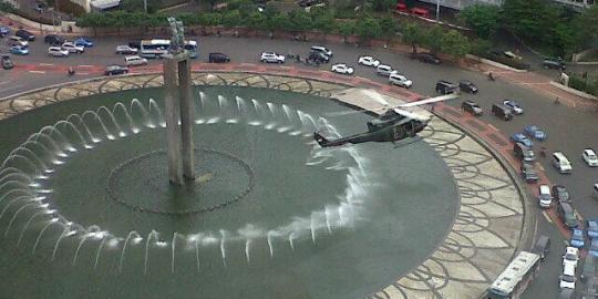 Polisi: Helikopter misterius di HI sempat foto-foto