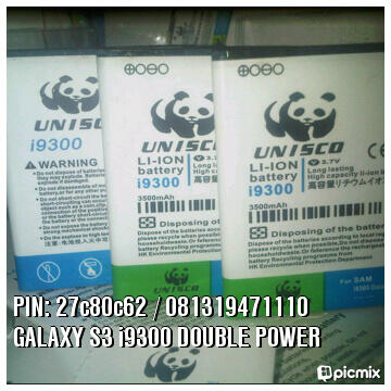 BATTERY GALAXY S3 i9300 DOUBLE POWER