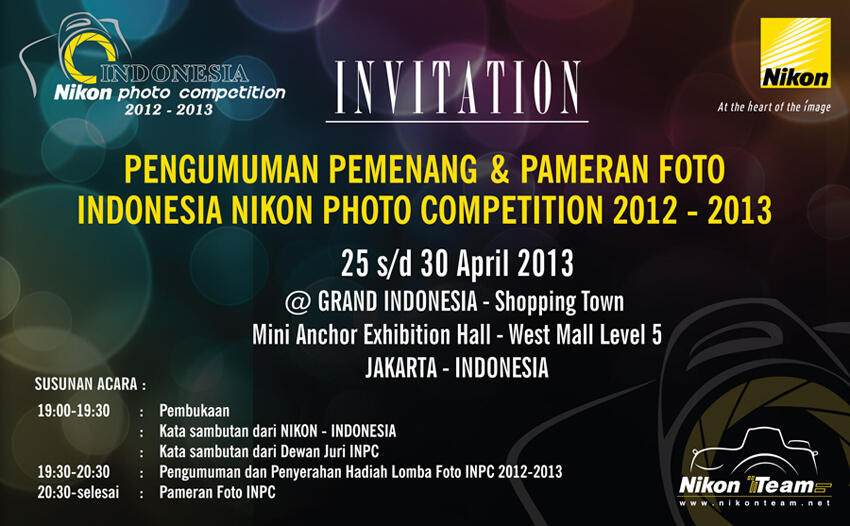 Pengumuman Pemenang & Pameran Foto Indonesia Nikon Photo Competition 2012 - 2013