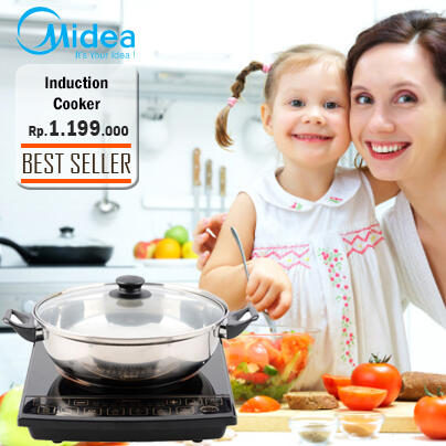 Midea C21-SK2105 Induction Cooker - Hitam/Silver