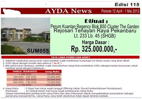 Lelang Rumah & Tanah Sitaan Bank