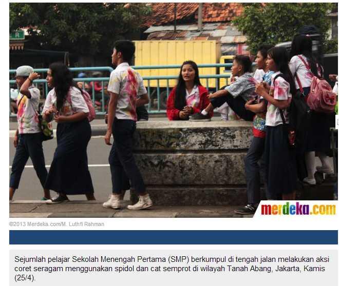 Melihat Aksi 'Vandalis' para pelajar SMP usai ujian nasional