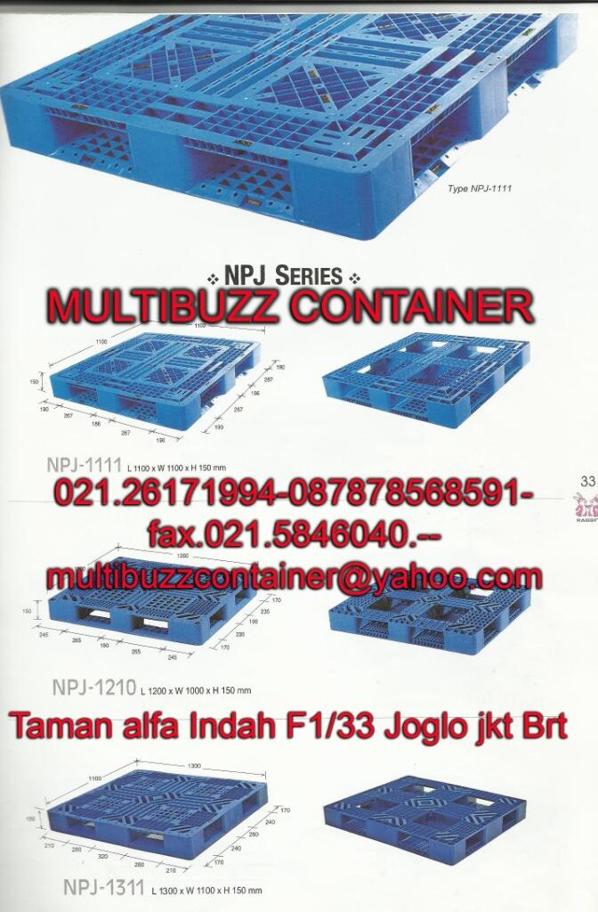 Terjual pallet plastik untuk forklift aneka macam dan 