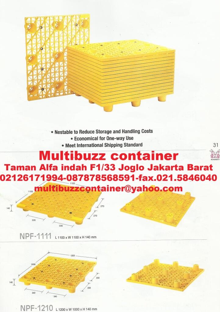 Terjual pallet plastik untuk forklift aneka macam dan 