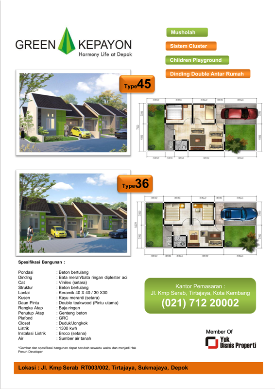 Rumah Dikelapa Dua & green kepayon Dp 20jt