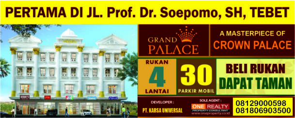 JUAL RUKO CROWN PALACE