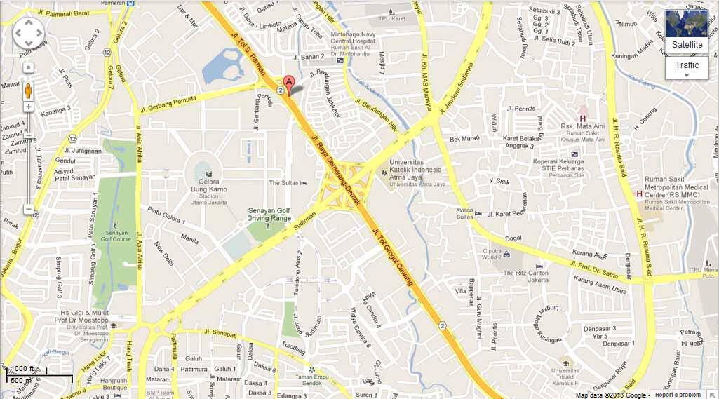 Kocak : Google Maps peta jakarta lagi galau