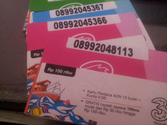 kartu perdana 3 aon 5gb 1 tahun semarang