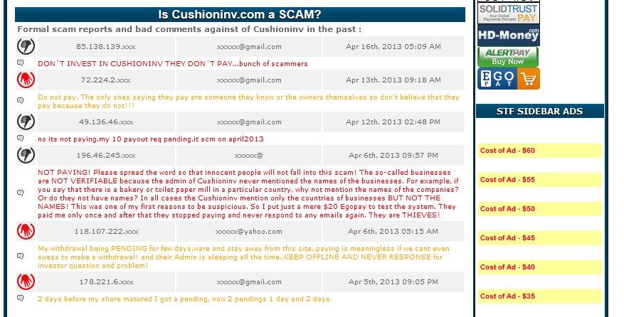 Tanya Cushioninv Scam ato bukan?