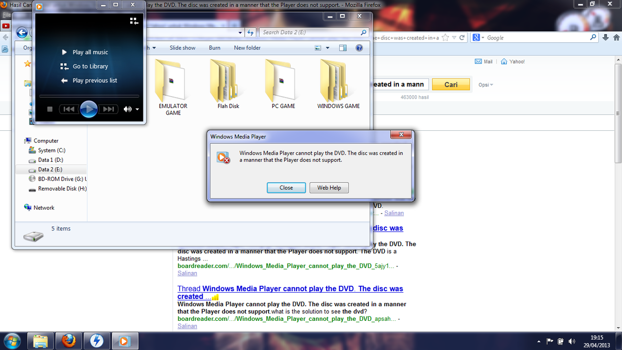 &#91;HELP + ada cendol&#93; Windows Media Player ane error gan...